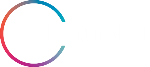 White text "PT CONNECT" next to a colorful arc with red, blue, and purple gradient.